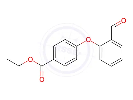 Chemical structure of Benzoic acid, 4-(2-formylphenoxy)-, ethyl ester