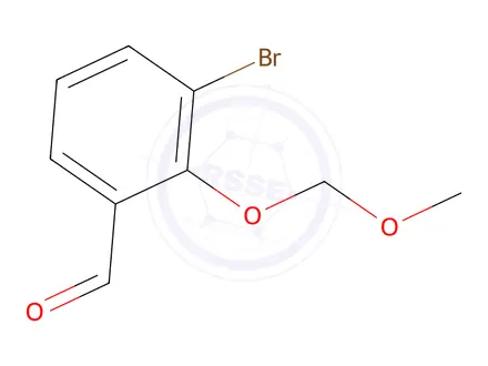 Chemical structure of 3-Bromo-2-(methoxymethoxy)benzaldehyde