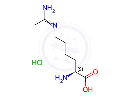 Chemical structure of N6-(1-Iminoethyl)-L-lysine Hydrochloride