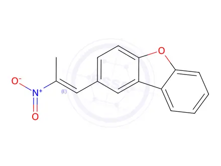 Chemical structure of (e)-2-(2-Nitroprop-1-en-1-yl)dibenzo[b,d]furan