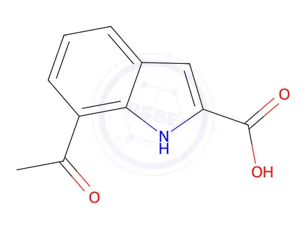 Chemical structure of 7-ACETYL-2-INDOLE CARBOXYLIC ACID