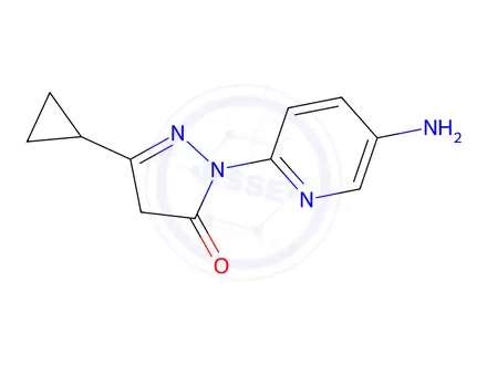 Chemical structure of 1-(5-Aminopyridin-2-yl)-3-cyclopropyl-4,5-dihydro-1h-pyrazol-5-one