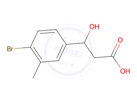 Chemical structure of 3-(4-Bromo-3-methylphenyl)-3-hydroxypropanoic acid