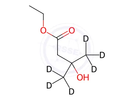 Chemical structure of Ethyl 3-Hydroxy-3-methyl-d3-butyrate-4,4,4-d3