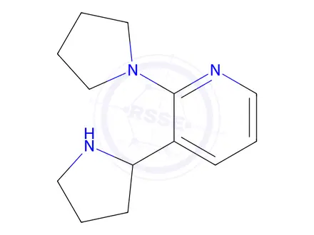 Chemical structure of 2-(Pyrrolidin-1-yl)-3-(pyrrolidin-2-yl)pyridine
