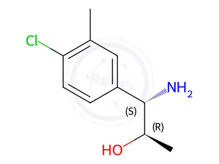 Chemical structure of (1S,2R)-1-AMINO-1-(4-CHLORO-3-METHYLPHENYL)PROPAN-2-OL