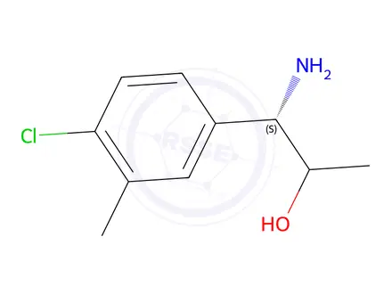 Chemical structure of (1S)-1-amino-1-(4-chloro-3-methylphenyl)propan-2-ol