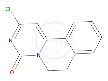 Chemical structure of 2-Chloro-6,7-dihydro-4H-pyrimido[6,1-a]isoquinolin-4-one