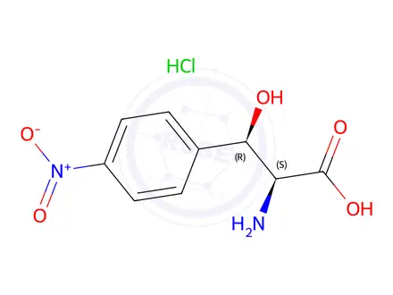 Chemical structure of threo-beta-hydroxy-4-nitro-3-phenylalanine monohydrochloride