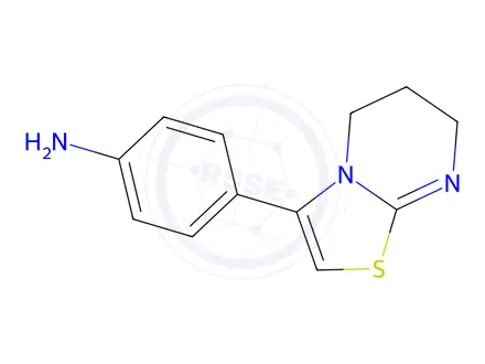 Chemical structure of 4-{5H,6H,7H-[1,3]Thiazolo[3,2-a]pyrimidin-3-yl}aniline