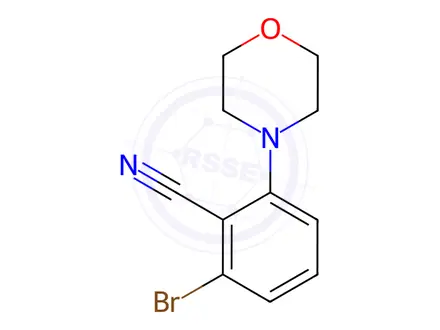 Chemical structure of 2-Bromo-6-morpholinobenzonitrile