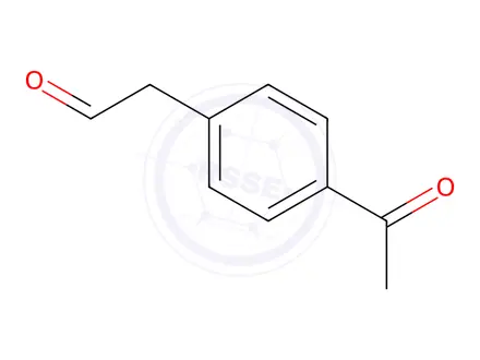 Chemical structure of Benzeneacetaldehyde, 4-acetyl-(9CI)