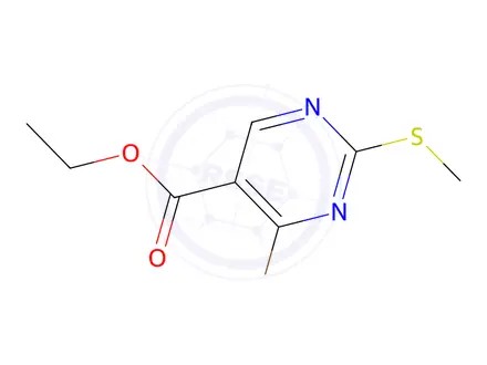 Chemical structure of Ethyl 4-bromo-2-(methylthio)pyrimidine-5-carboxylate
