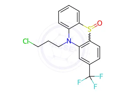 Chemical structure of 10-(3-Chloropropyl)-2-(trifluoromethyl)-10H-phenothiazine 5-Oxide