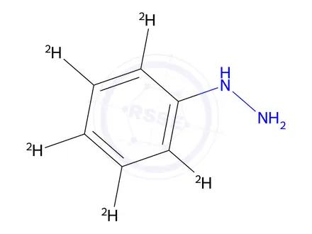 Chemical structure of Phenylhydrazine-d5 Hydrochloride (Major)