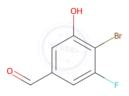 Chemical structure of Benzaldehyde, 4-bromo-3-fluoro-5-hydroxy-