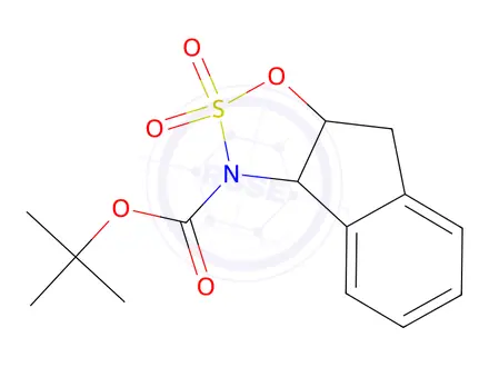 Chemical structure of Tert-butyl 8,8a-dihydroindeno[1,2-d][1,2,3]oxathiazole-3(3aH)-carboxylate 2,2-dioxide