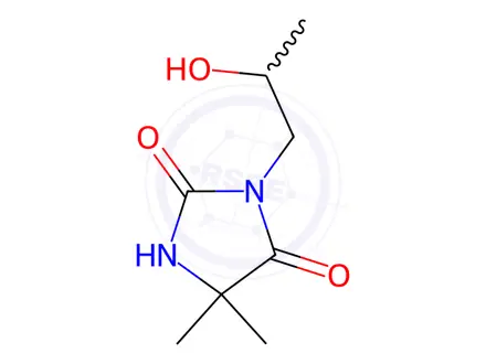Chemical structure of 3-(2-Hydroxypropyl)-5,5-dimethylimidazolidine-2,4-dione