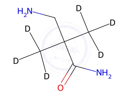 Chemical structure of 3-Amino-2,2-dimethylpropanamide-d6