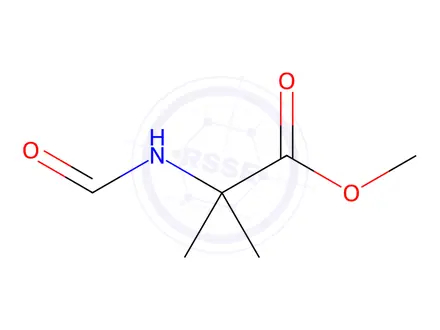Chemical structure of Alanine, N-formyl-2-methyl-, methyl ester (9CI)