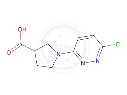 Chemical structure of 1-(6-Chloropyridazin-3-yl)pyrrolidine-3-carboxylic acid