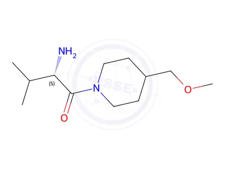 Chemical structure of (S)-2-amino-1-(4-(methoxymethyl)piperidin-1-yl)-3-methylbutan-1-one