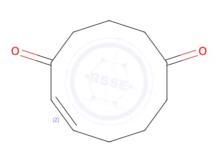 Chemical structure of (Z)-Cyclodec-6-ene-1,5-dione