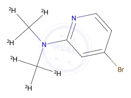 Chemical structure of 4-bromo-N,N-di(methyl-d3)pyridin-2-amine