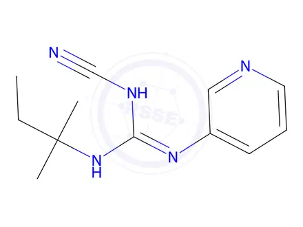 Chemical structure of N-Cyano-N'-(1,1-dimethylpropyl)-N''-3-pyridinyl-guanidine