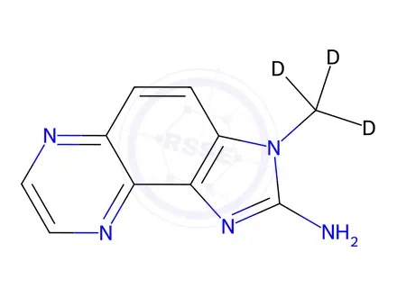 Chemical structure of 2-Amino-3-methyl-3H-imidazo[4,5-f]quinoxaline-d3