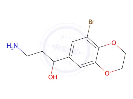 Chemical structure of 3-Amino-1-(8-bromo-2,3-dihydrobenzo[b][1,4]dioxin-6-yl)propan-1-ol