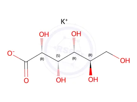 Chemical structure of Potassium Gluconate