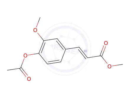 Chemical structure of 3-Methoxy-4-acetoxybenzeneacrylic acid methyl ester
