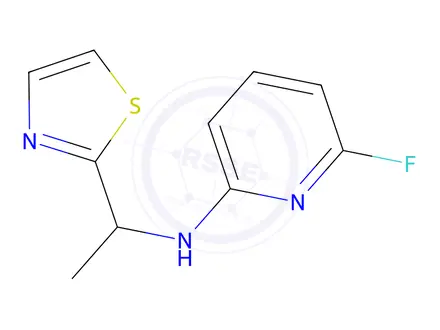 Chemical structure of 6-Fluoro-N-(1-(thiazol-2-yl)ethyl)pyridin-2-amine