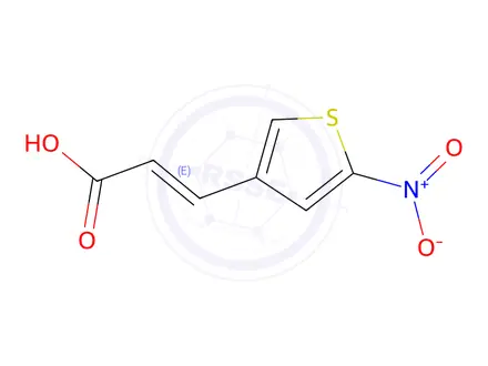 Chemical structure of (E)-3-(5-Nitrothiophen-3-yl)acrylic acid
