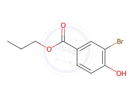 Chemical structure of Propyl 3-bromo-4-hydroxybenzoate