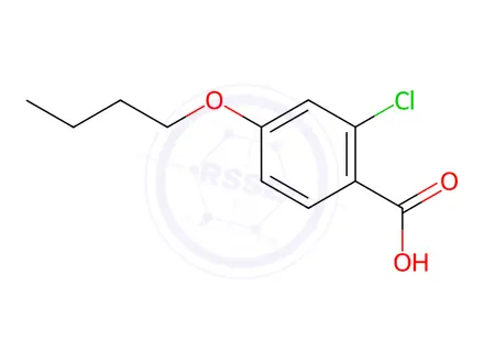 Chemical structure of 4-Butoxy-2-chlorobenzoic Acid