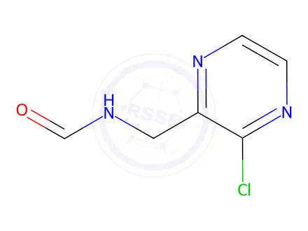 Chemical structure of N-((3-chloropyrazin-2-yl)methyl)formamide