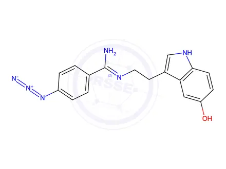 Chemical structure of Serotonin azidobenzamidine, >98% (HPLC)