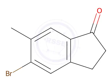 Chemical structure of 5-Bromo-6-methyl-indan-1-one