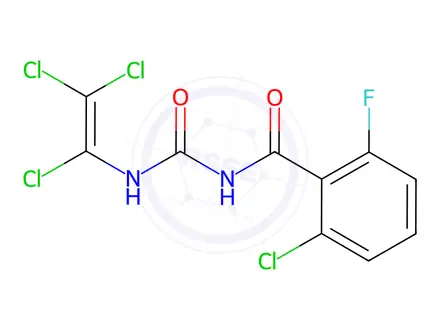 Chemical structure of N-(2-chloro-6-fluorobenzoyl)-N'-(1,2,2-trichlorovinyl)urea