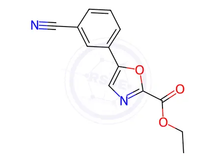 Chemical structure of Ethyl 5-(3-cyanophenyl)oxazole-2-carboxylate