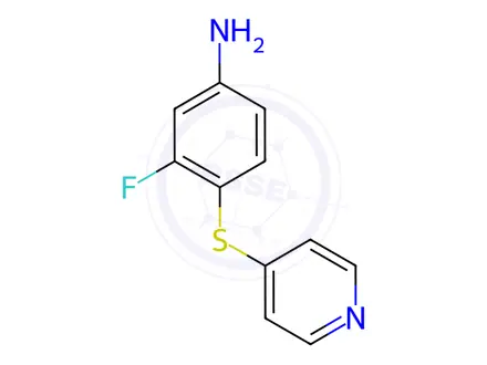 Chemical structure of 3-Fluoro-4-(pyridin-4-ylsulfanyl)-phenylamine