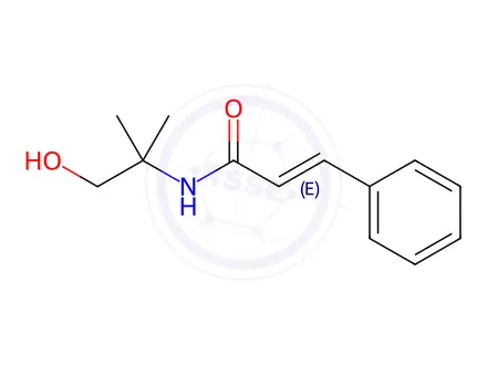 Chemical structure of N-(2-hydroxy-1,1-dimethylethyl)cinnamamide
