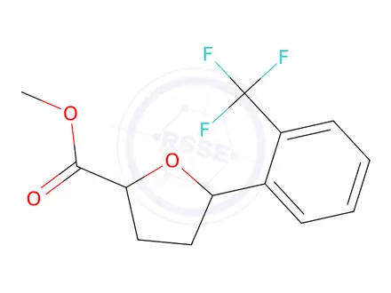 Chemical structure of Methyl 5-(2-(trifluoromethyl)phenyl)tetrahydrofuran-2-carboxylate