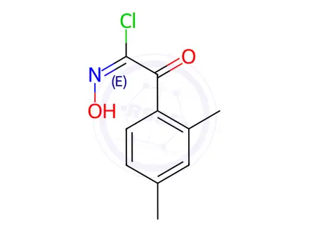 Chemical structure of Benzeneethanimidoyl chloride, N-hydroxy-2,4-dimethyl-alpha-oxo-(9CI)