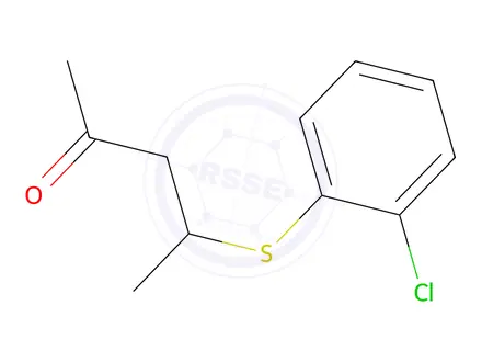 Chemical structure of 4-((2-Chlorophenyl)thio)pentan-2-one