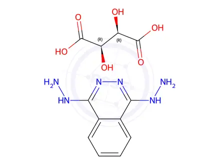 Chemical structure of 2,3-dihydrophthalazine-1,4-dione dihydrazone [R-(R*,R*)]-tartrate (1:1)