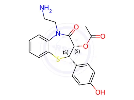 Chemical structure of N,N,O-Tridesmethyl Diltiazem