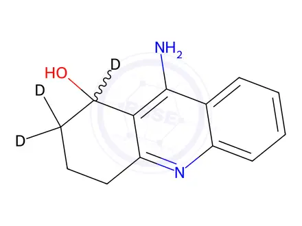 Chemical structure of 9-Amino-1,2,3,4-tetrahydroacridin-1-ol-d3